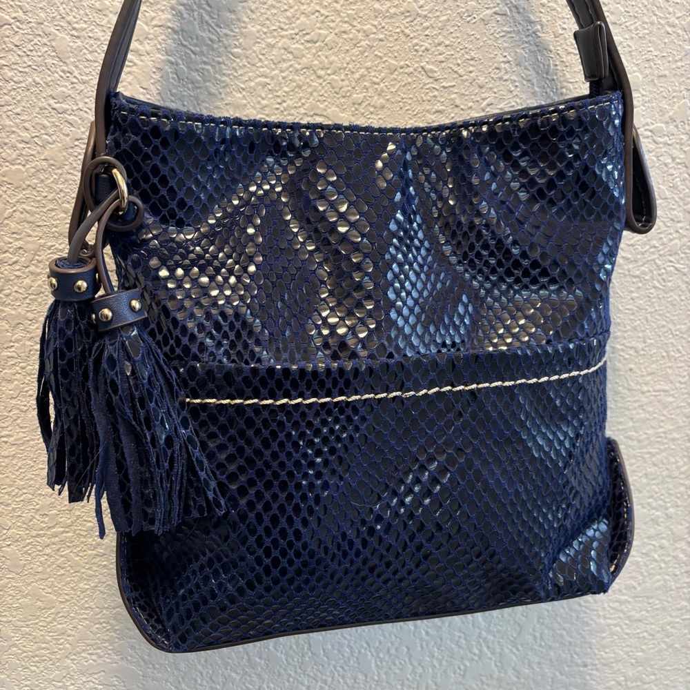 Sondra Roberts navy blue shoulder bag
